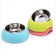 1pcs Dog Feeders Dry Food Cat Bowls for Dogs Bowl Outdoor Drinking Water Pet Dog Cat Bowl Antiskid E