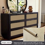 Cabinet Sticker Furniture Renovation Rattan Wallpaper  Wardrobe Wallpaper Waterproof Moistureproof B