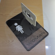 ป้ายห้องน้ำ ดีไซน์...ใหม่ แบบป้ายยื่นแขวน 3 in 1 มุมมอง 3 ทิศทาง [ HANGING SIGN STANDARD SYMBOL NO.0