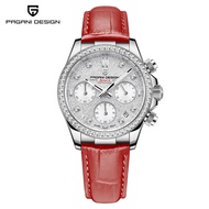 Pagani Design Ladies 36MM 100M Waterproof Chronograph Japan VD55 Quartz Watch Fashion Diamond Face S