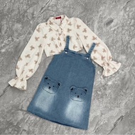 Bellita Denim Overall Dress 2-Piece Set