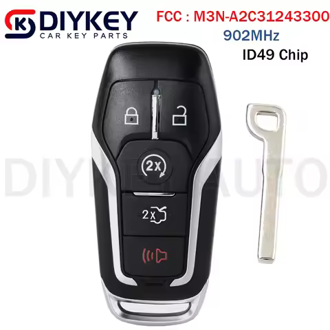 DIYKEY for Lincoln MKC MKX MKZ Nautilus Smart Prox Remote Car Key With 5 Buttons 902MHz ID49 Chip Fo