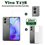 3-in-1 For Vivo Y17S Tempered Glass Screen Protector Vivo Y17S Y36 Y27 Tempered Glass Screen+camera film + back film