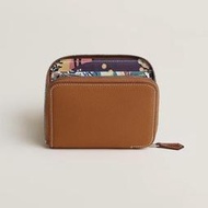Hermes 絲巾短夾 wild 狗狗 金棕 U刻 自由之城 狗來旺