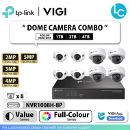 TP-Link VIGI CCTV 8 Channel Bundle Set PoE Wired Dome IP Camera C220I/C230I/C230I Mini/C240I/C240/C2