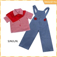 [BlesiyaedMY] Children's Farmer Costume Set, Children's Farmer Shirt, Farmer Overalls, Dress-Up, Rol