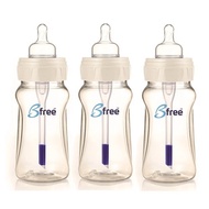 Bfree 貝麗 Plus寬口玻璃防脹氣奶瓶260ml【3支】