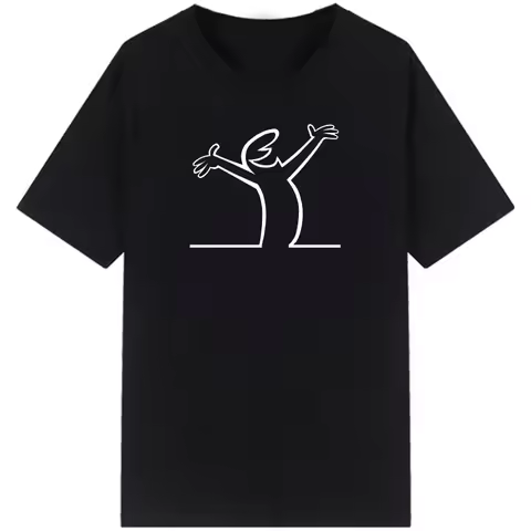 T Shirt La Linea The Line Osvaldo Cavandoli TV Men Women Style Streetwear Tee Round Neck Casual Tops