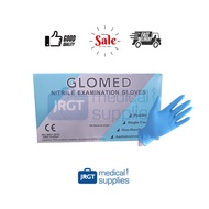 Glomed Slim Blue Nitrile Gloves (100pcs) | Powder-Free Disposable Gloves | JRGT Medical Supply