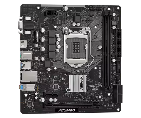 Intel H470 LGA1200 Motherboard ASROCK H470M-HVS Support CPU i3-10105F i9-10900KF i5-10400F i3-10100F