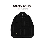 WACKY WILLY DENIM CHORE JACKET BLACK (80011SCHJKU_S6BKXX)