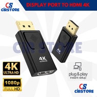 Dp to HDMI Adapter 4K DP Male to HDMI Female Video Audio Converter Gold Plated Display Port