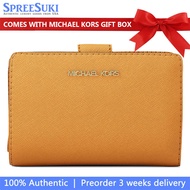 Michael Kors Wallet In Box Medium Wallet Jet Set Travel Zip Coin Radiant Orange 35F7GTVF2L