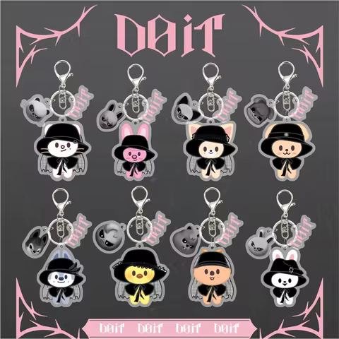 KPOP Stray Kids Keychain SKZOO New Album DO IT Cartoon Animal Wolf Chicken Cat Rabbit SKZ bangchan h
