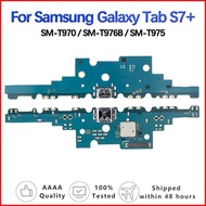 USB Type-C 3.2 Charging Connector Port Board Parts For Samsung Galaxy Tab S7+ S7 Plus SM-T970 / T976B / T975 Flex Cable Replacement Part