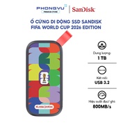 SanDisk FIFA World Cup 2026 Edition SSD Portable Hard Drive 1TB, 800MB/s, USB 3.2 gen 2 (SDSSDE30F-1