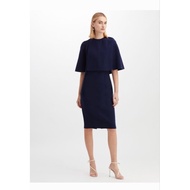 Oscar dela Renta Asymmetric Cape Dress