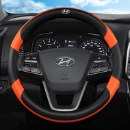 Hyundai car steering wheel cover Microfiber Leather Car Steering Wheel Cover Non-slip Accessories for  Tucson IX35 I30 I20 Kona Coupe Veloster Getz Ioniq Sonata Elantra Solaris