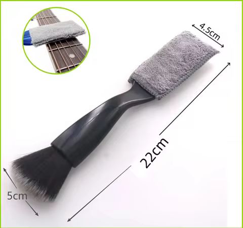 1PCS Double-Headed Guitar Cleaning Brush - Dust Brush for Guitar Care String & Fretboard Musical Ins