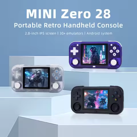 Open Source Mini Zero 28 Retro Portable Handheld Game Console Cortex-A53 A133p 1.8g 2gb Ram 64gb Rom