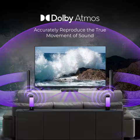 ULTIMEA 9.1ch Dolby Atmos Detachable Soundbar with Subwoofer&Rear Speakers, Surround Sound System fo