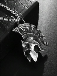 1 chiếc mặt dây chuyền mũ bảo hiểm chiến binh Spartan Hy Lạp cổ đại phong cách mới thời trang cổ điể