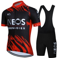 2024 New Style INEOS Summer Breathable Cycling Jersey Strap Short-Sleeved Suit Cycling Jersey Cyclin