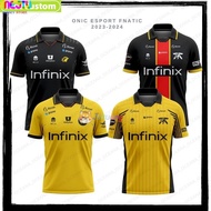 NEW ONIC ESPORT 2025 AND FNATIC JERSEY FREE NICKNAME(FREE CUSTOMIZATION)