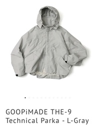 Size:01 GOOPiMADE THE-9 Technical Parka - L-Gray