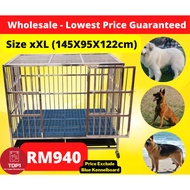 🔥🇲🇾Foldable Quality Stainless Steel Pet Cage Dog Cage Cat Cage Size XXL🔥Sangkar Anjing Murah