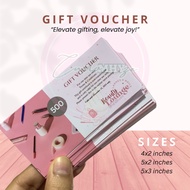 gift certificate | voucher customized 60pcs