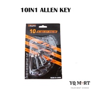 10IN1 Allen Key 1.5-10MM/ Allen Key Set/ Hex Key Ring