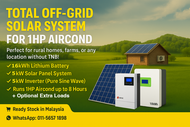 Full Off-Grid Solar System 5KW – For 1hp Aircond + Optional Loads