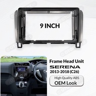 9 inch android head unit frame nissan serena c26 + pnp socket