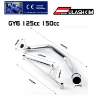 Scooter Exhaust Pipe Muffler Header with Mounting Bracket Set for GY6 125CC Engine GY6 125CC GY6 150