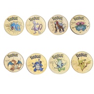 8pcs Pokemon commemorative Coin Metal Coins Anime Commemorative Coin Charizard Pikachu Golden Pokemo