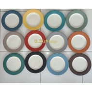 00576 Ceramic Salad Plate Diameter 21cm Rim Ceramic Rim Plate/ Ceramic Salad Plate Rim