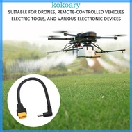 KOK Plugs And Play XT60 Adapter Cable XT60 To DC5525 Male Cable Easy Setups In Various Electrical Sc