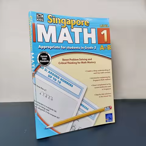 1 book Singapore Math Appropriate For Students Learning Math Practice Worksheet Workbook Math Improv