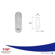 600VS-DS-0030 Oval Flush Pull