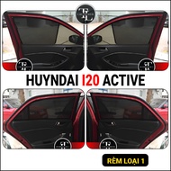 Magnetic curtain type 1 for Hyundai i20 Active, Set of 4 standard car form panels, Anti-UV -