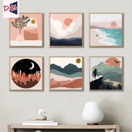 DROFE Sunrise Sunset Children's DIY Painting By Numbers Home Decor Canvas With Frame (20 x 20cm/30 x 30cm)
