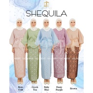 SHEQUILA ORGANZA KAFTAN KAIN SONGKET KURUNG MODEN GEROBOK GAGA READYSTOCK BAJU KONVO KLASIK sage gre