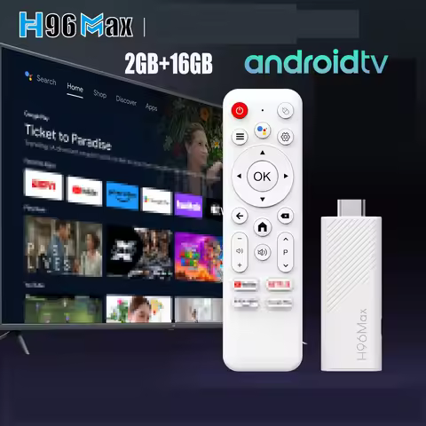 D Android TV Stick H96 MAX Allwinner H313 with 4K HDR 2.4G 5G wifi6 8GB 16GB Goolge Voice Remote