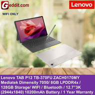 LENOVO TAB P12 TB-370FU ZACH0170MY TABLET (DIMENSITY 7050,8GB DDR4x,128GB ROM,12.7" 3K,ANDROID 13,10200mAh, TB370FU)