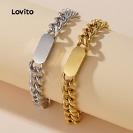 Lovito Texture Bracelet LCS31A206 Lovito Gelang tekstur LCS31A206