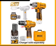 ชุดCOMBO INGCO สว่านไร้สาย+ สว่านบล็อคไขควง +เครื่องผสมอาหารไร้สาย รับประกัน2ปี