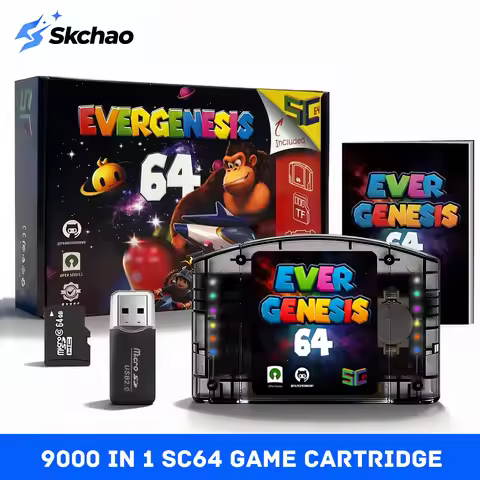 SC64 Flash Cart 10000 in 1 Open Source Game Cartridge For Nintendo 64 N64 Console 6TG Modular Chip R