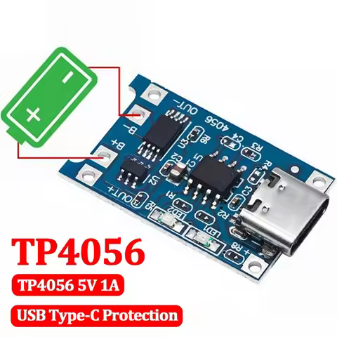 TP4056 5V 1A 18650 Lithium Battery Charger Module Charging Board with Protection Micro USB Type-C DI