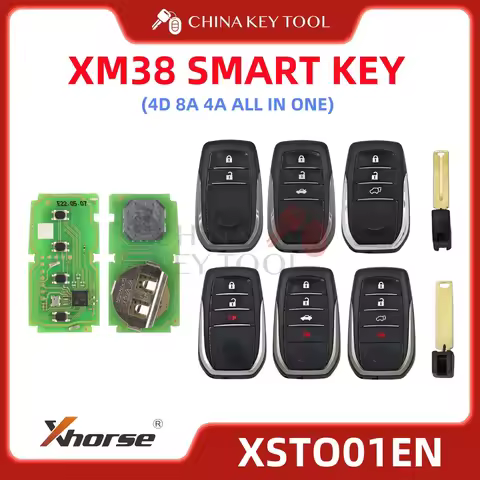1PCS Xhorse XSTO01EN Global Version For Toyota XM38 Smart Key 4D 8A 4A All in One with Logo for VVDI